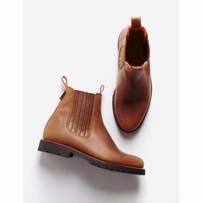 Penelope Chilvers Oscar Ladies Leather Boots - Caramel/Bronze GiftWorthy Sale Limited Time Sale