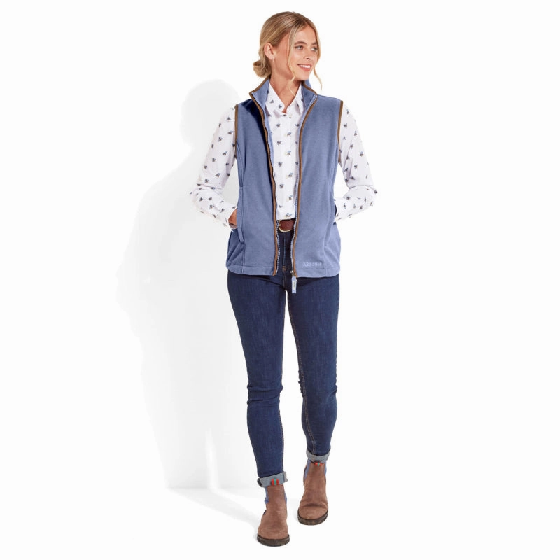 Price Slash Today Mega Hot Offer Schoffel Lyndon Ladies Fleece Gilet - Stone Blue