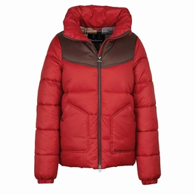 Barbour Womens Belford Quilted Jacket Dark Red / Mahogany Dress Deal Frenzy Today Limited Time Discount