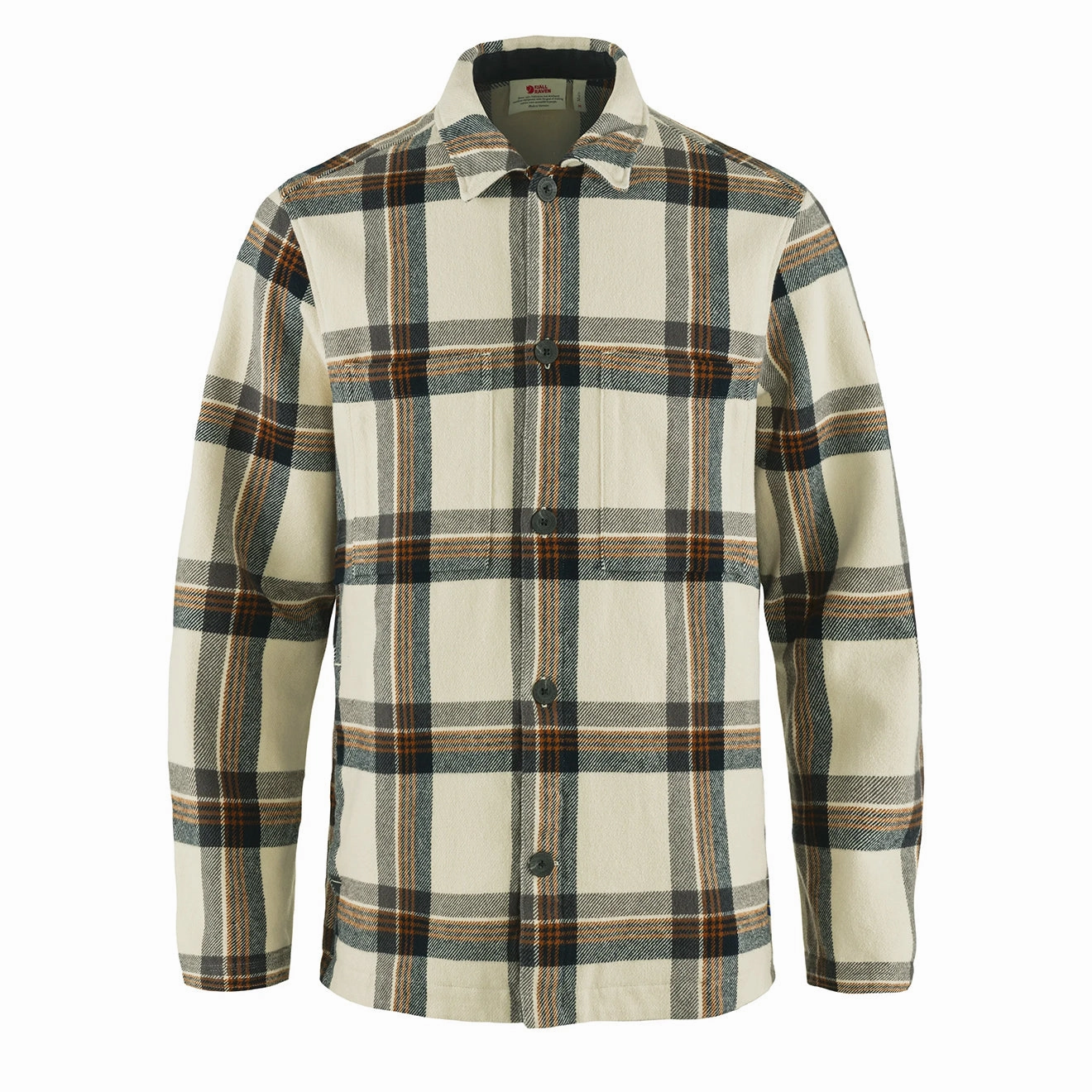 Fjallraven Singi Flannel Overshirt Chalk White / Dark Navy Dont Miss This Deal Hot Sale Alert