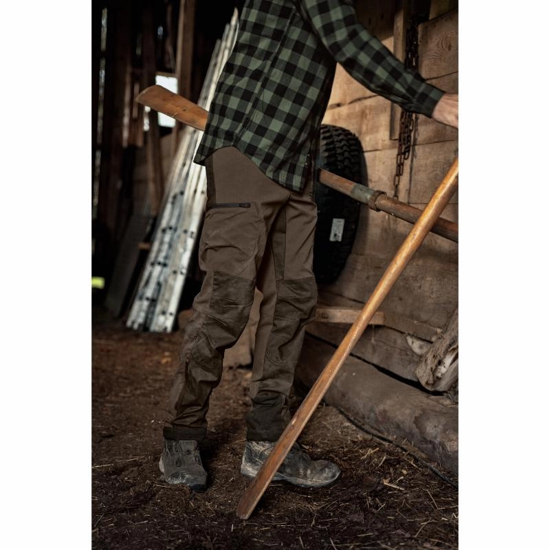 Best Price Online Dont Miss Big Savings Harkila Scandinavian Long Sleeve Mens Shirt - Green Check
