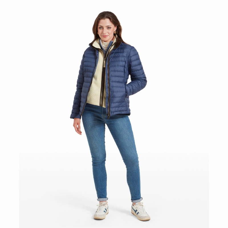 Schoffel Hambleton Down Ladies Jacket - Stone Blue Trending Today Steal