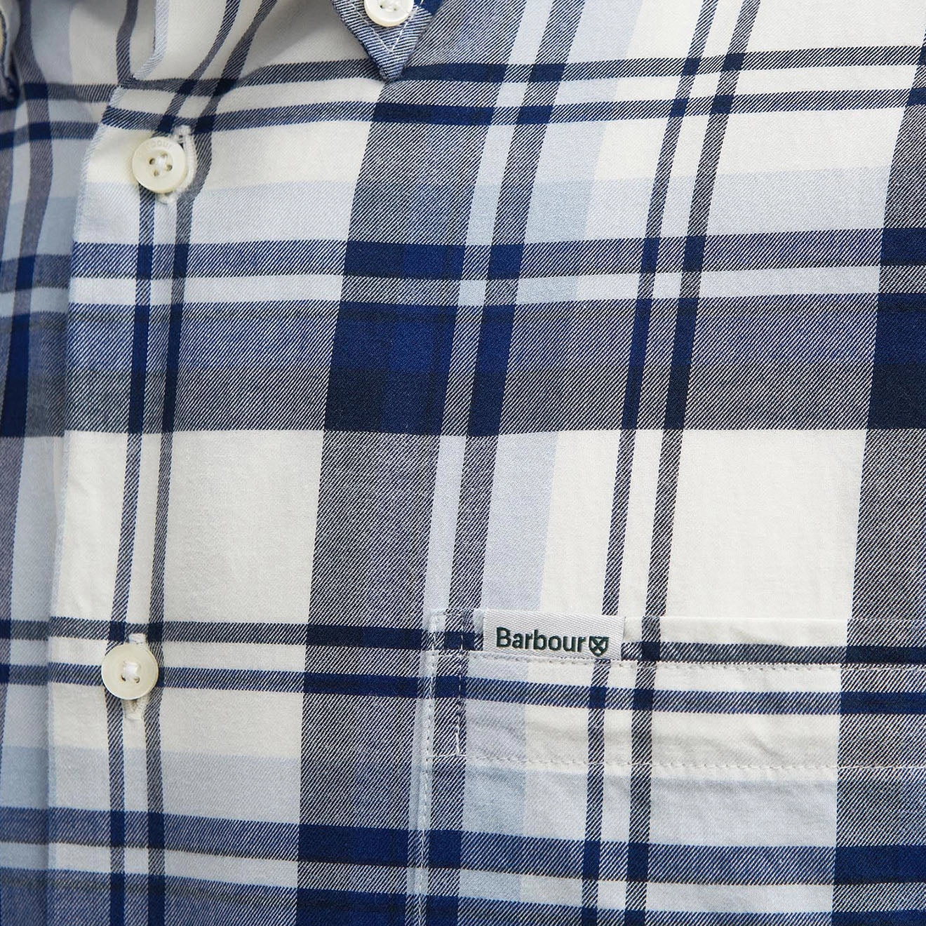 Barbour Falstone Tailored Checked Shirt Sky GiftWorthy Sale