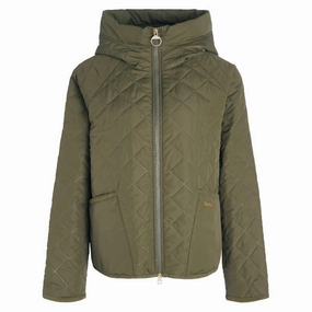 Unmissable Deal Today Barbour Glamis Ladies Quilt Jacket - Army Green/Ancient
