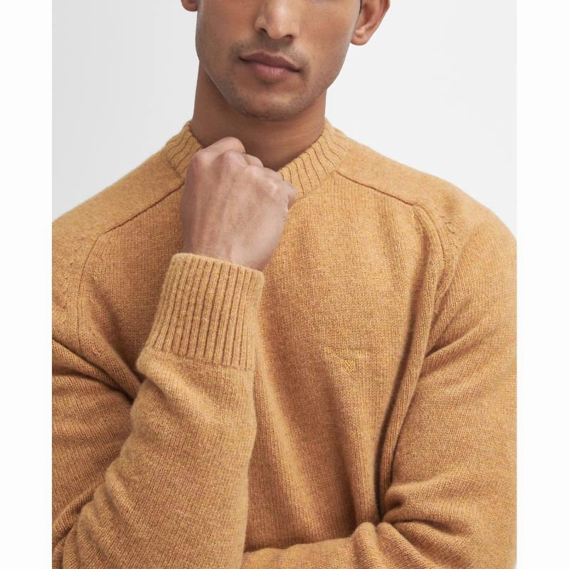 Barbour Grangetown Mens Crew Neck Jumper - Harvest Gold Hot Pick Sale