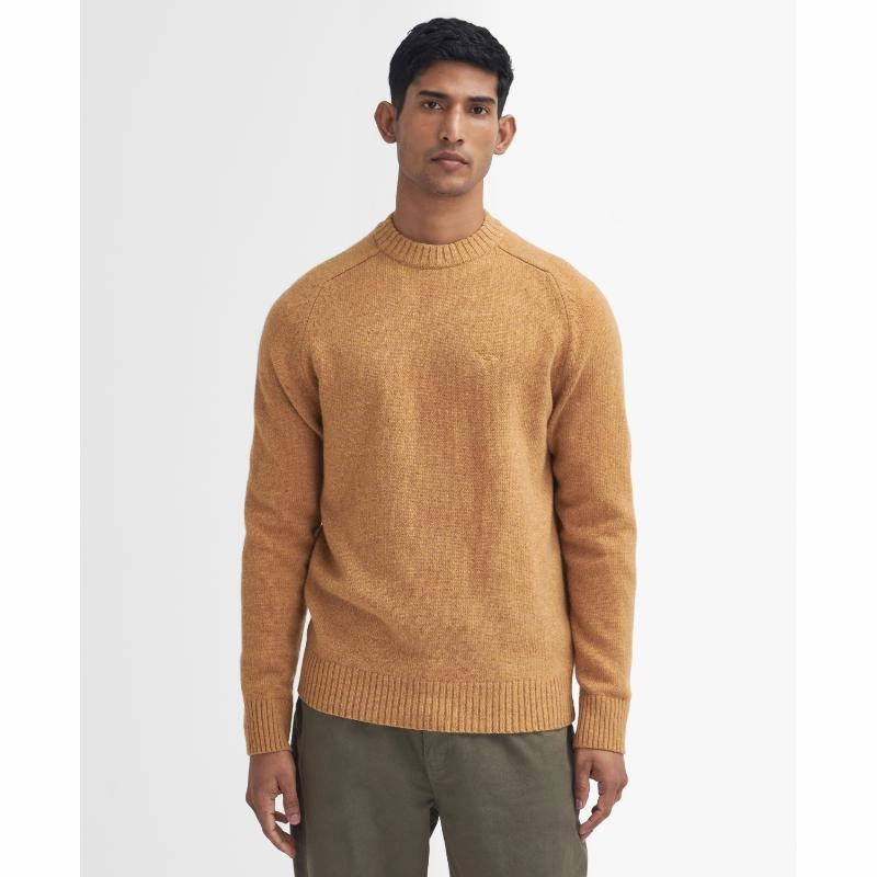 MustHave Items EndofWeek Deals Barbour Grangetown Mens Crew Neck Jumper - Harvest Gold