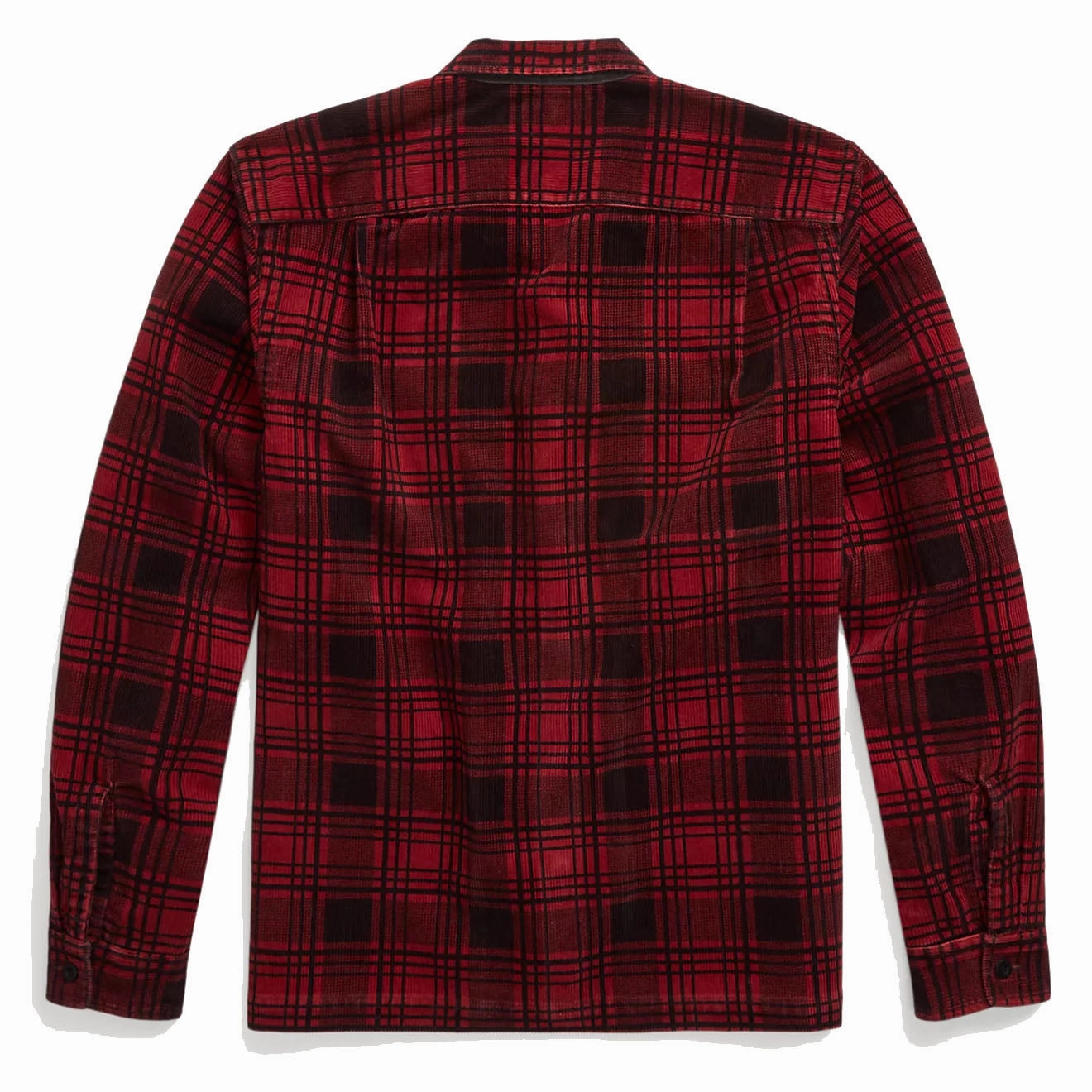 Rrl By Ralph Lauren Plaid-Print Corduroy Camp Shirt Red / Black Best Price Online