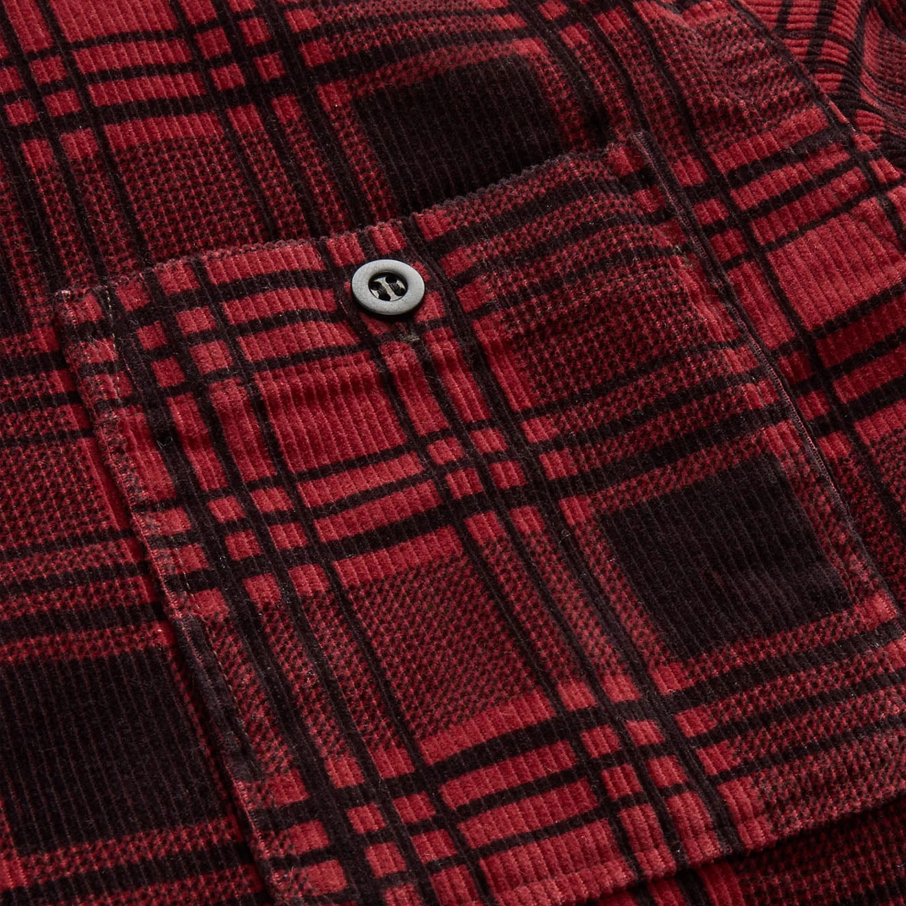 Rrl By Ralph Lauren Plaid-Print Corduroy Camp Shirt Red / Black Grab It Now Online Exclusive Steal