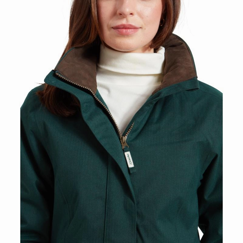 Shop Grab Now Big Clearance Event Schoffel Wakerley Ladies Waterproof Jacket - Pine Needle