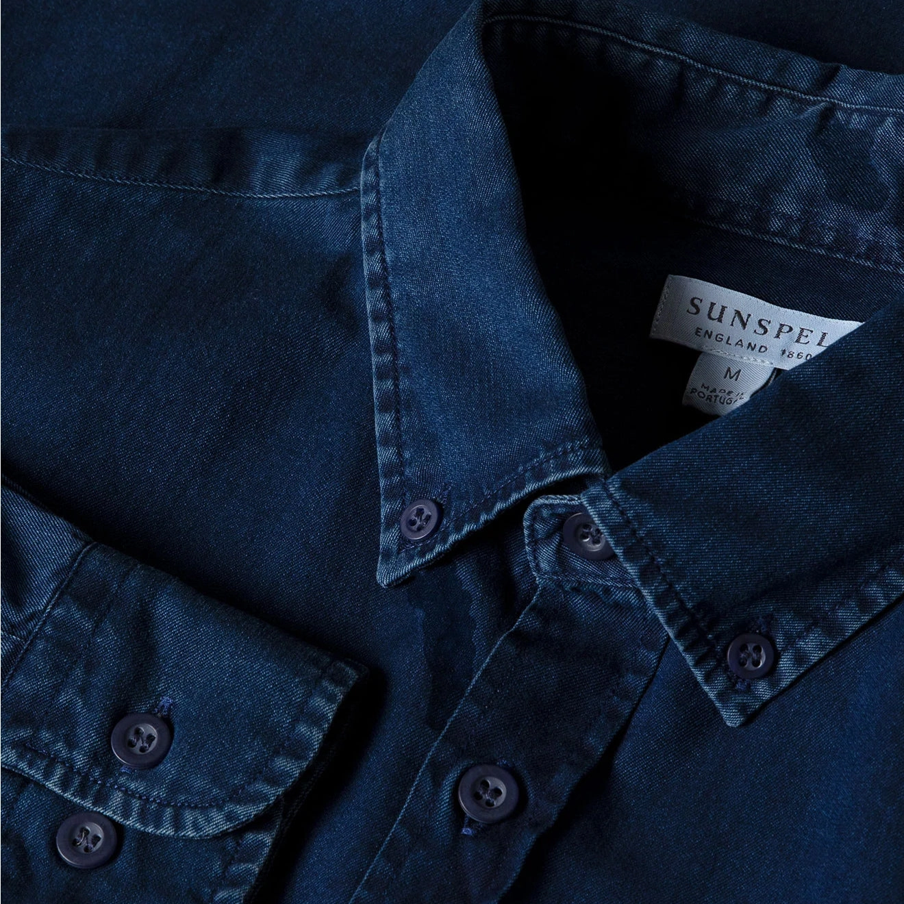 Limited Stock Hot Deal Biggest Savings Now Sunspel Button Down Denim Shirt Indigo