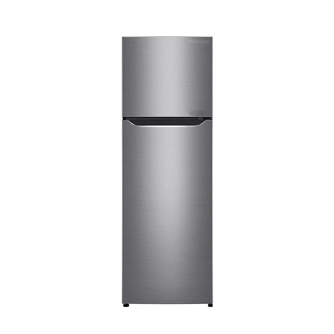 Daewoo Refrigerator Top Mount A, 255 Lit, Inverter Compressor, Stainless Steel