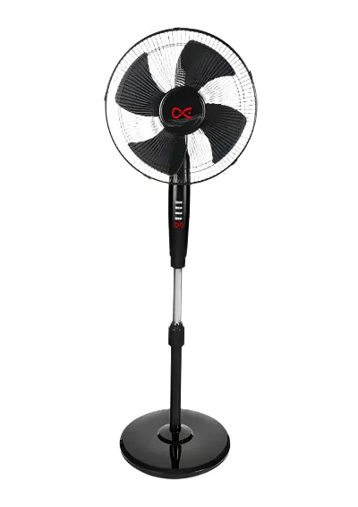 DaewooStand Fan, 18Inch, 5Blades, 80 Watts, With Remote, Black