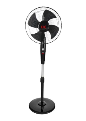 DaewooStand Fan, 18Inch, 5Blades, 80 Watts, With Remote, Black