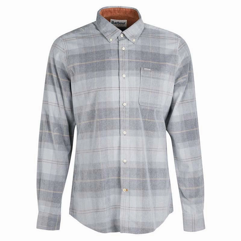Shop Grab Savings Barbour Blair Corduroy Tailored Mens Shirt - Greystone