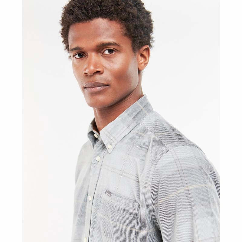 Barbour Blair Corduroy Tailored Mens Shirt - Greystone Mega Discount Event