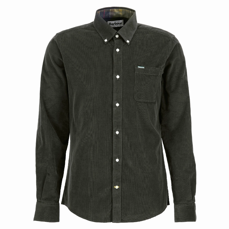 Limited Time Offer Hot Offer Event Barbour Ramsey Corduroy Mens Tailored Shirt - Forest