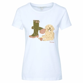Barbour Rowen Ladies T-Shirt - White Deal of the Day