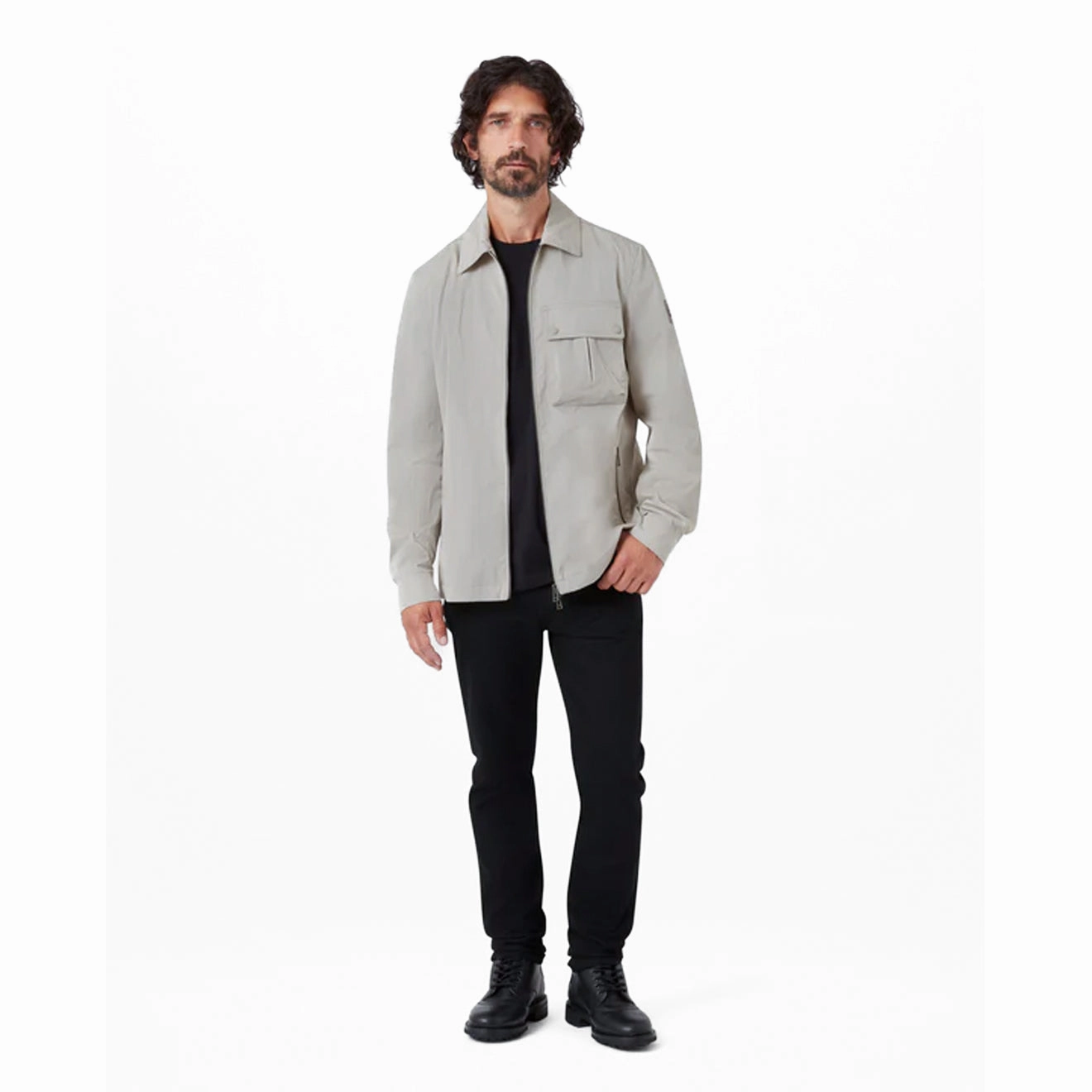 Belstaff Drome Overshirt Cement Grey Weekend Sale Special