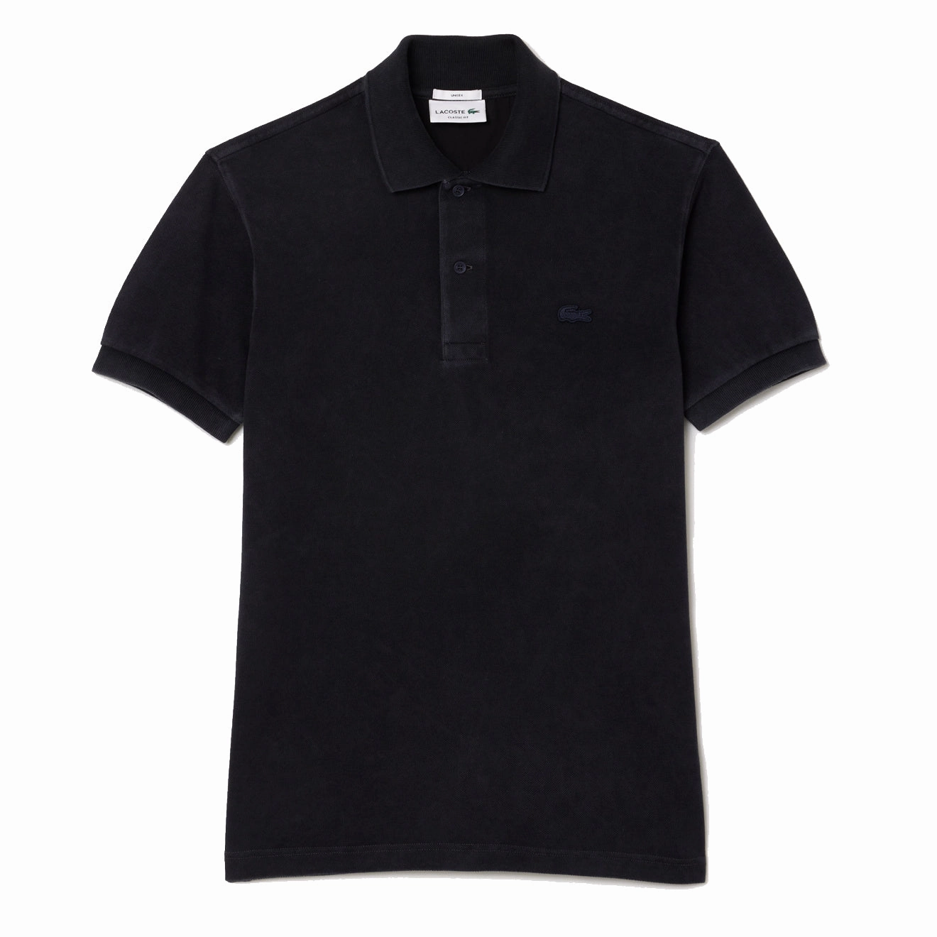 Lacoste Original L.12.12 Washed Effect Cotton Polo Shirt Black Big Savings Today