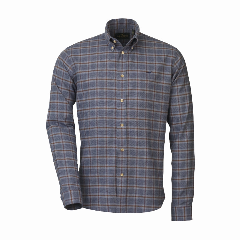 Grab the Deal Now Hot Item Clearance Laksen Helmsley Cotton Wool Mens Check Shirt - Blue