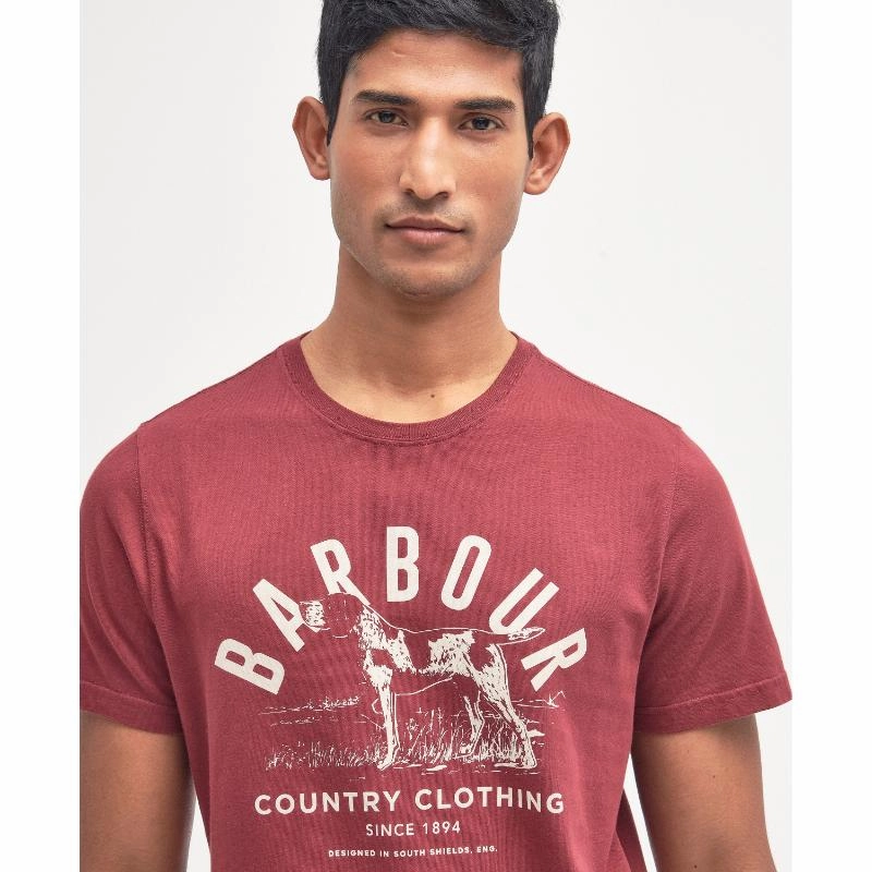 Barbour Country Clothing Mens Tee - Port Todays Hot Savings