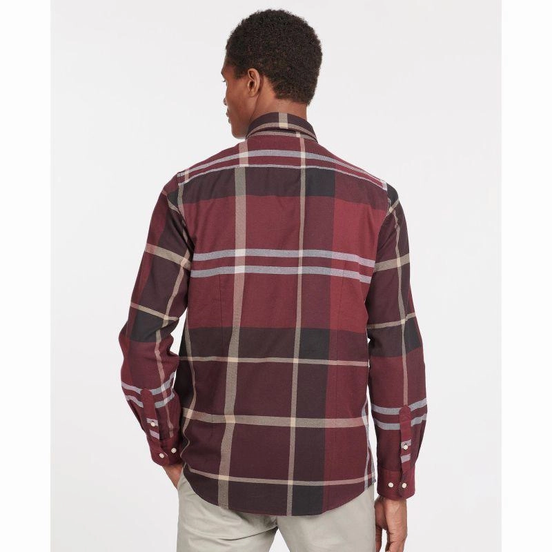 Barbour Dunoon Mens Tailored Shirt - Winter Red Mega Sale Now
