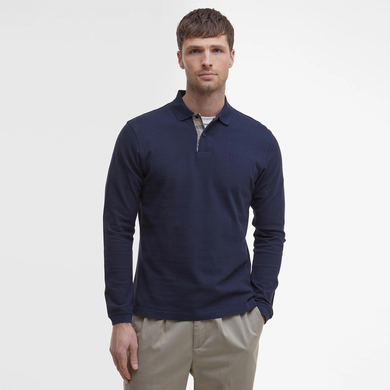 Barbour Essential L/S Polo Shirt Navy Grab Your Hot Pick Today Only Offer