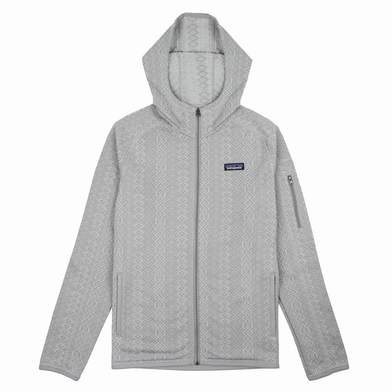 Online Exclusive Deal Hot Offer Inside Patagonia Womens Better Sweater Hoody Frozen Jaquard Salt Grey