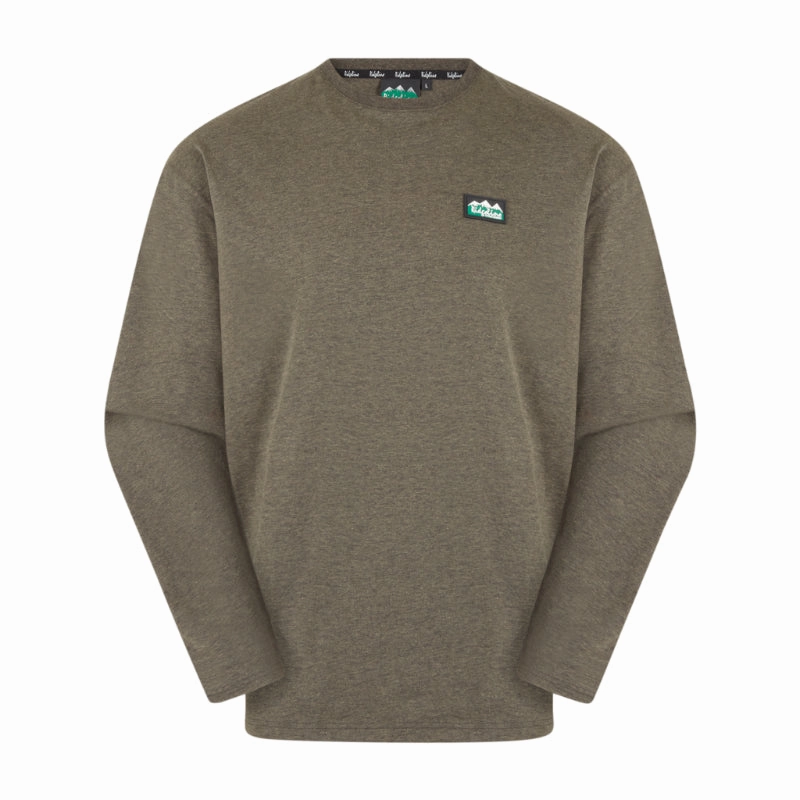Ridgeline Baseline Long-Sleeve Mens Top - Smokey Olive Marl Mega Discount Event Special Price Today