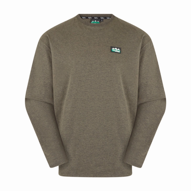 Ridgeline Baseline Long-Sleeve Mens Top - Smokey Olive Marl Best Deal Today Trending Now Offer