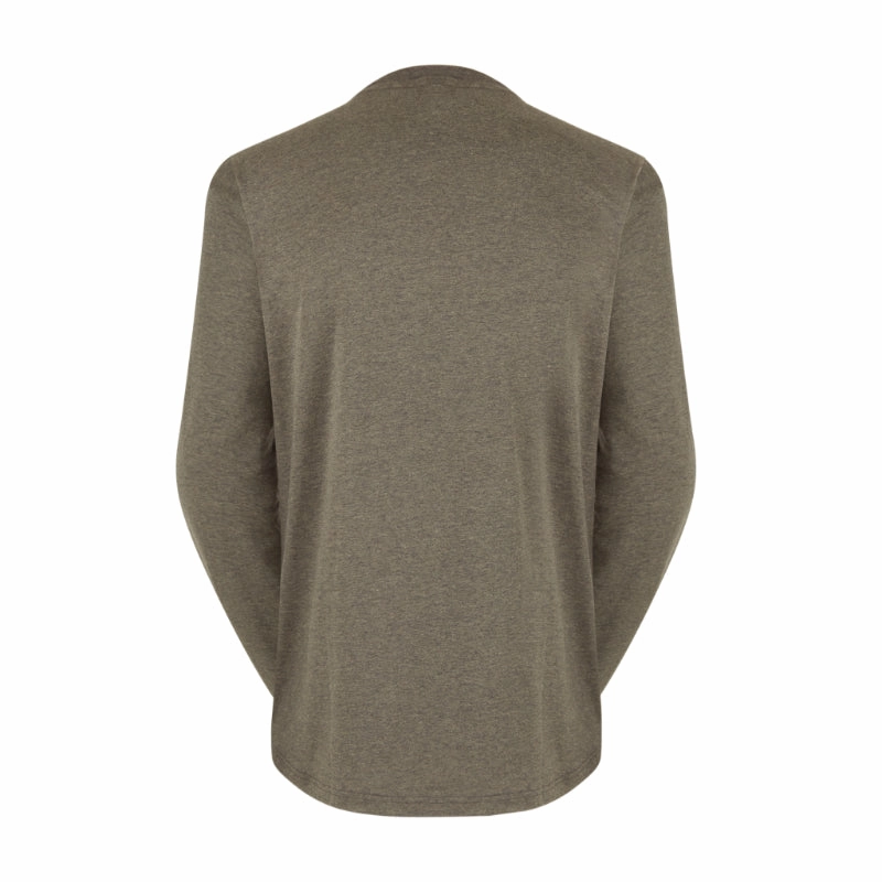 Ridgeline Baseline Long-Sleeve Mens Top - Smokey Olive Marl Todays Trending Deals