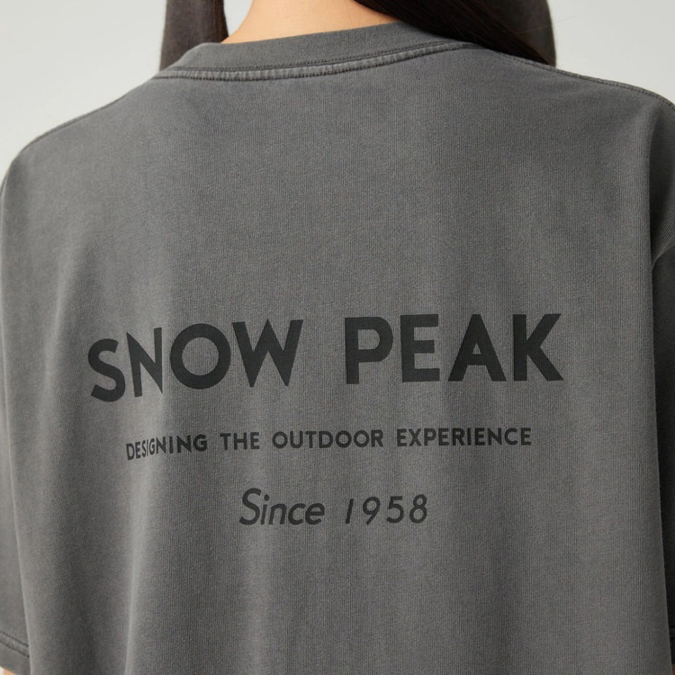 Dont Miss Todays Deal Snow Peak Garment Dyed T-Shirt Charcoal
