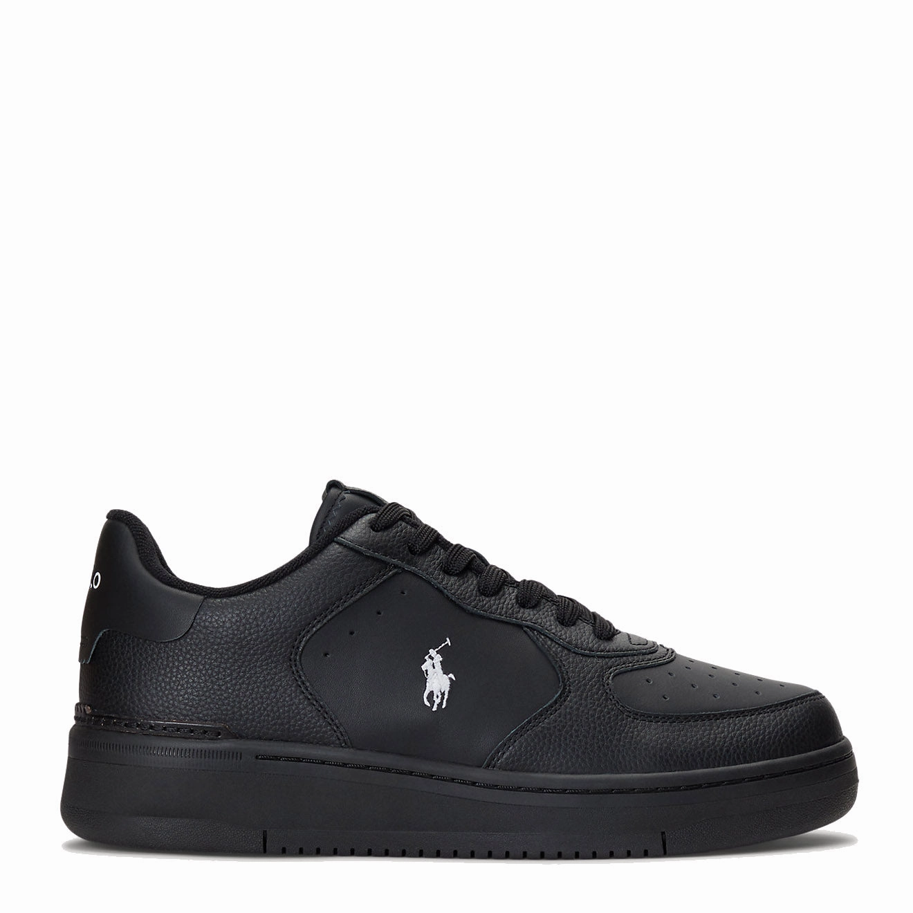 Special Surprise Sale Polo Ralph Lauren Masters Court Leather Trainer Black / White