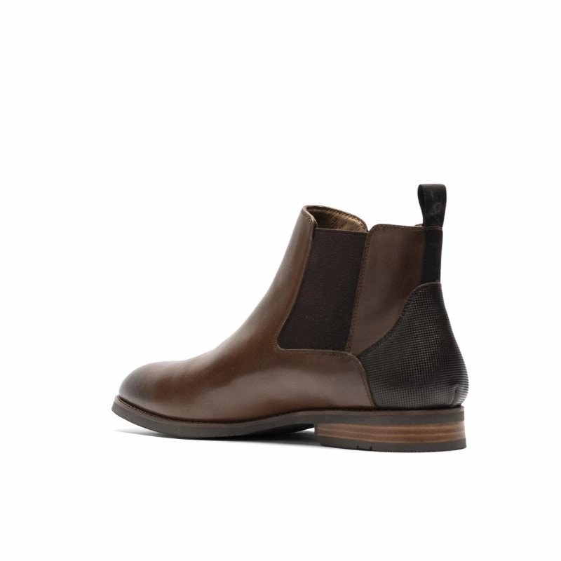 Limited Time Sale Last Chance Offer Rodd & Gunn Lyttleton Mens Leather Chelsea Boot - Teak Multi