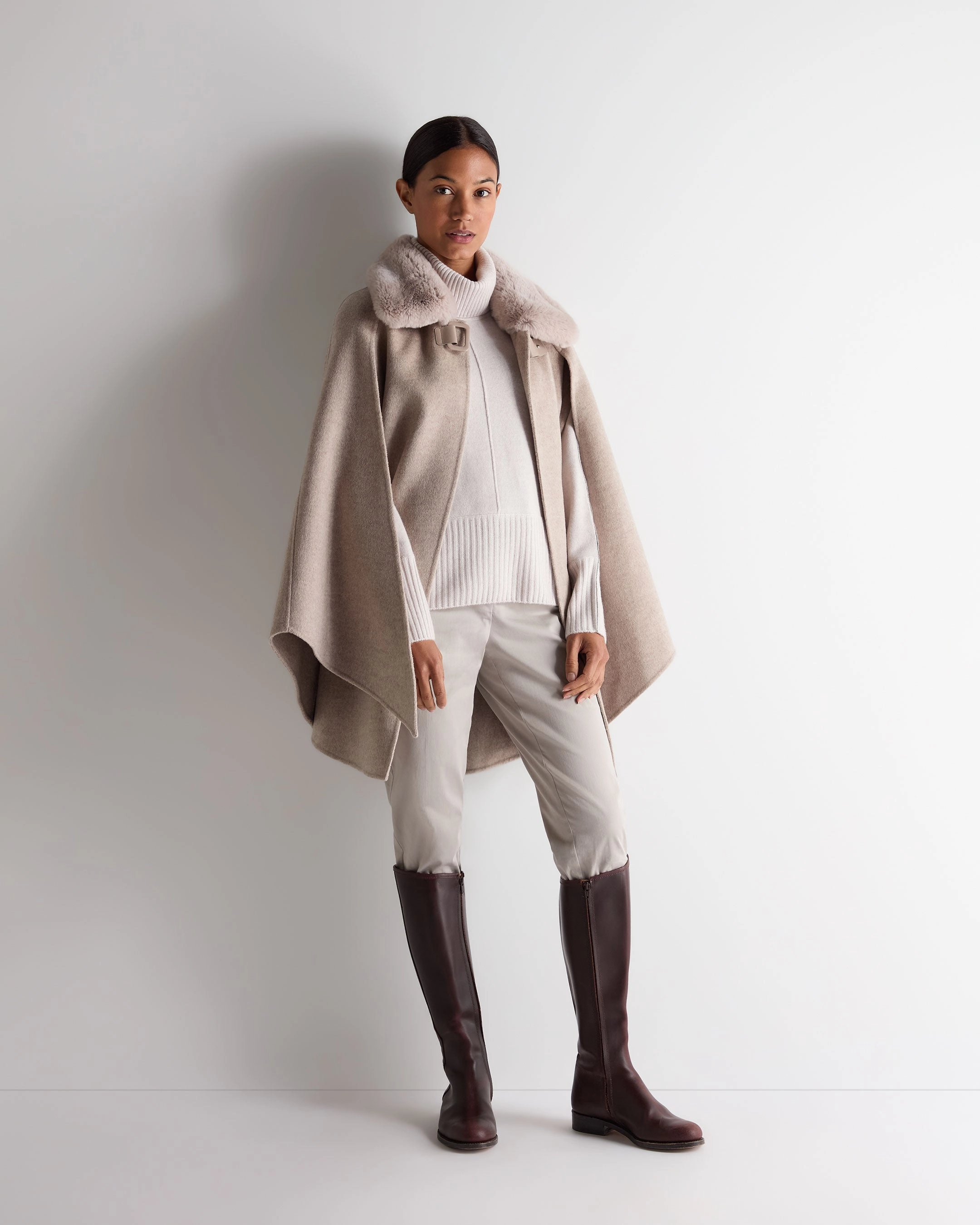Online Exclusive Deal Women'S Mollie Metal Roll Neck Cashmere Jumper Frost White