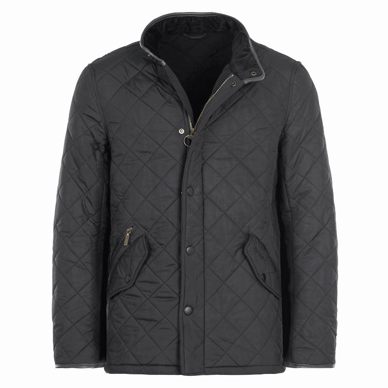 Barbour Powell Mens Quilted Jacket - Black Gift Ideas Galore
