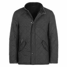 Barbour Powell Mens Quilted Jacket - Black Gift Ideas Galore