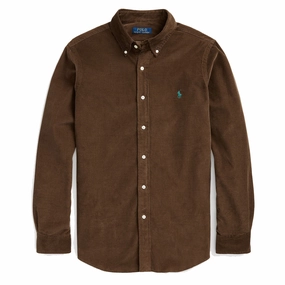 Polo Ralph Lauren Custom Fit Corduroy Shirt Chocolate Mousse Daily Clearance Deal Mega Hot Offer