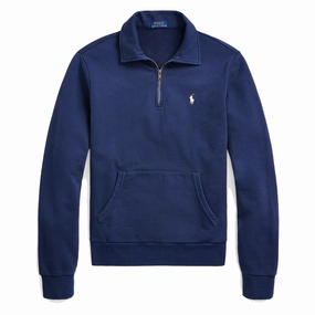 Polo Ralph Lauren Loopback Fleece Quarter-Zip Sweatshirt Cruise Navy Online Exclusive Savings Clearance Savings Now