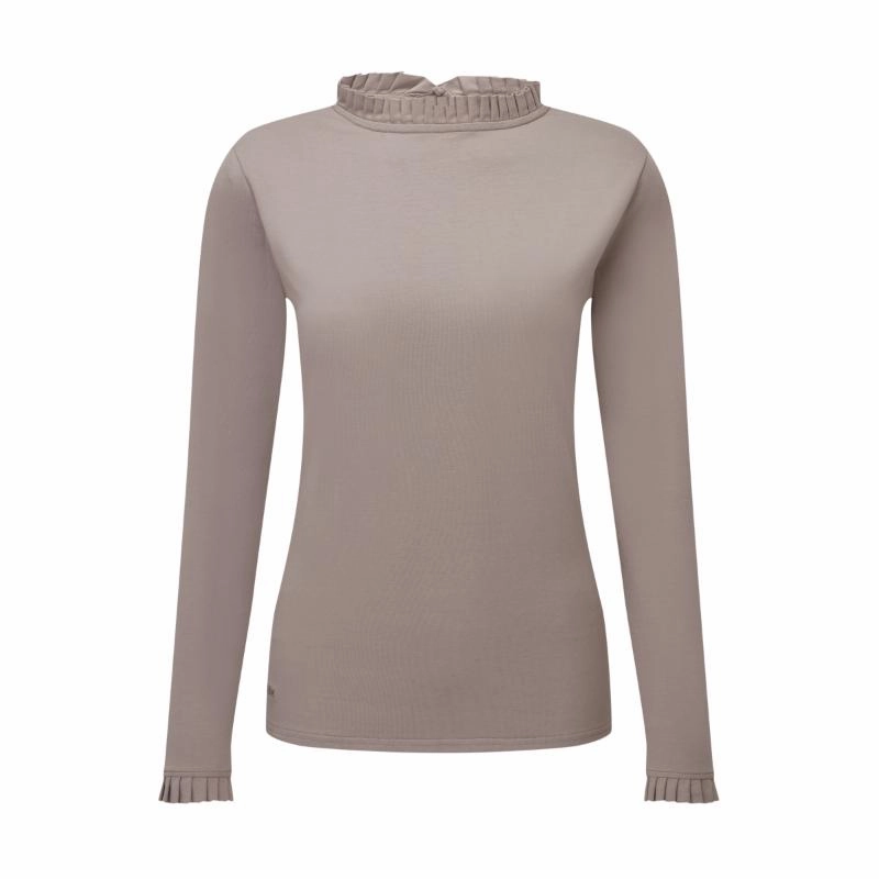 Schoffel Ilkley Ladies Longsleeve Top - Mushroom Last Chance Steal