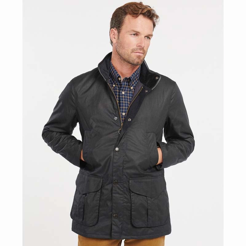 Barbour Hereford Mens Wax Jacket - Navy Shop Grab Now