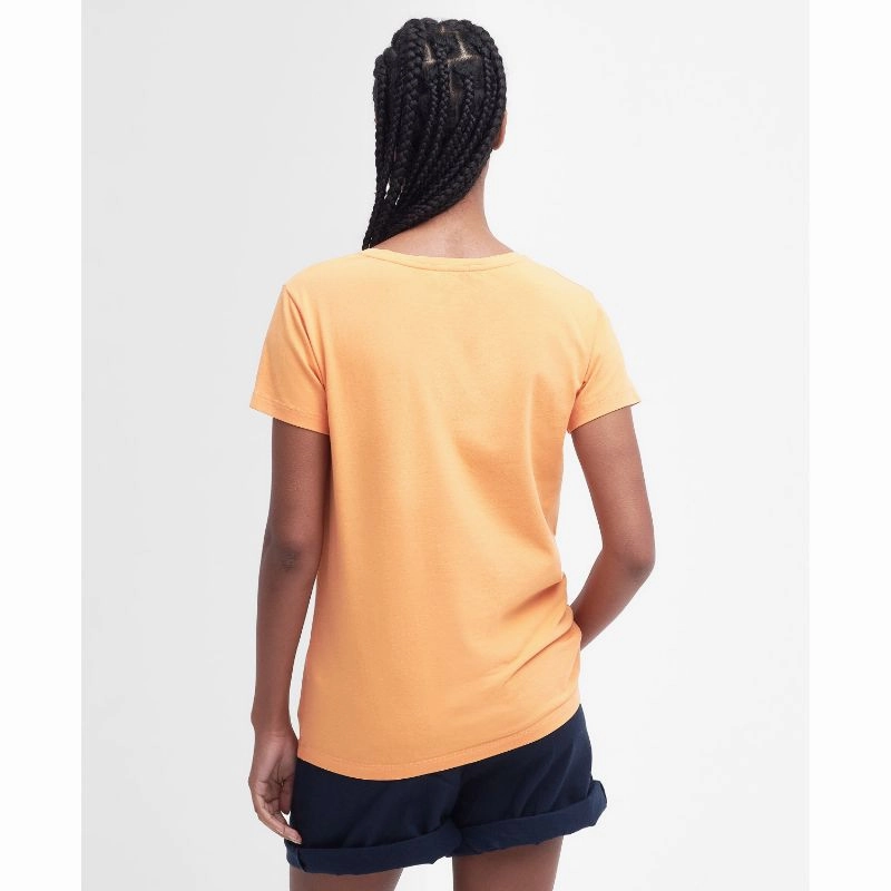 Barbour Otterburn Ladies T-Shirt - Apricot Crush Special Occasion Discount
