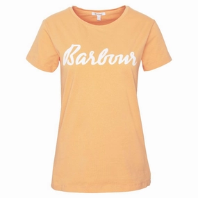 Price Drop Alert Weekend Sale Special Barbour Otterburn Ladies T-Shirt - Apricot Crush