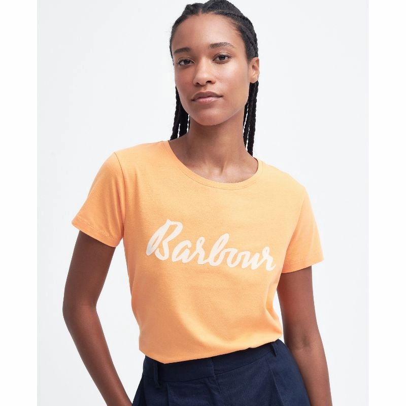 Barbour Otterburn Ladies T-Shirt - Apricot Crush Dont Miss These Savings Surprise Offer Now