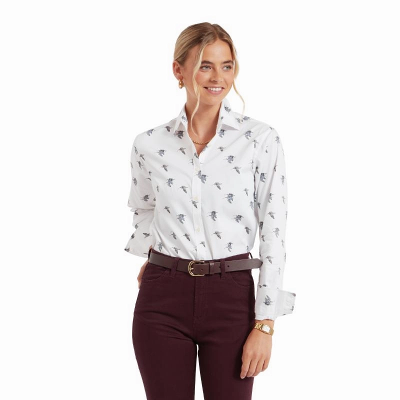 Perfect Gift Sale Schoffel Owen Williams Ladies Shirt - Curlew Print