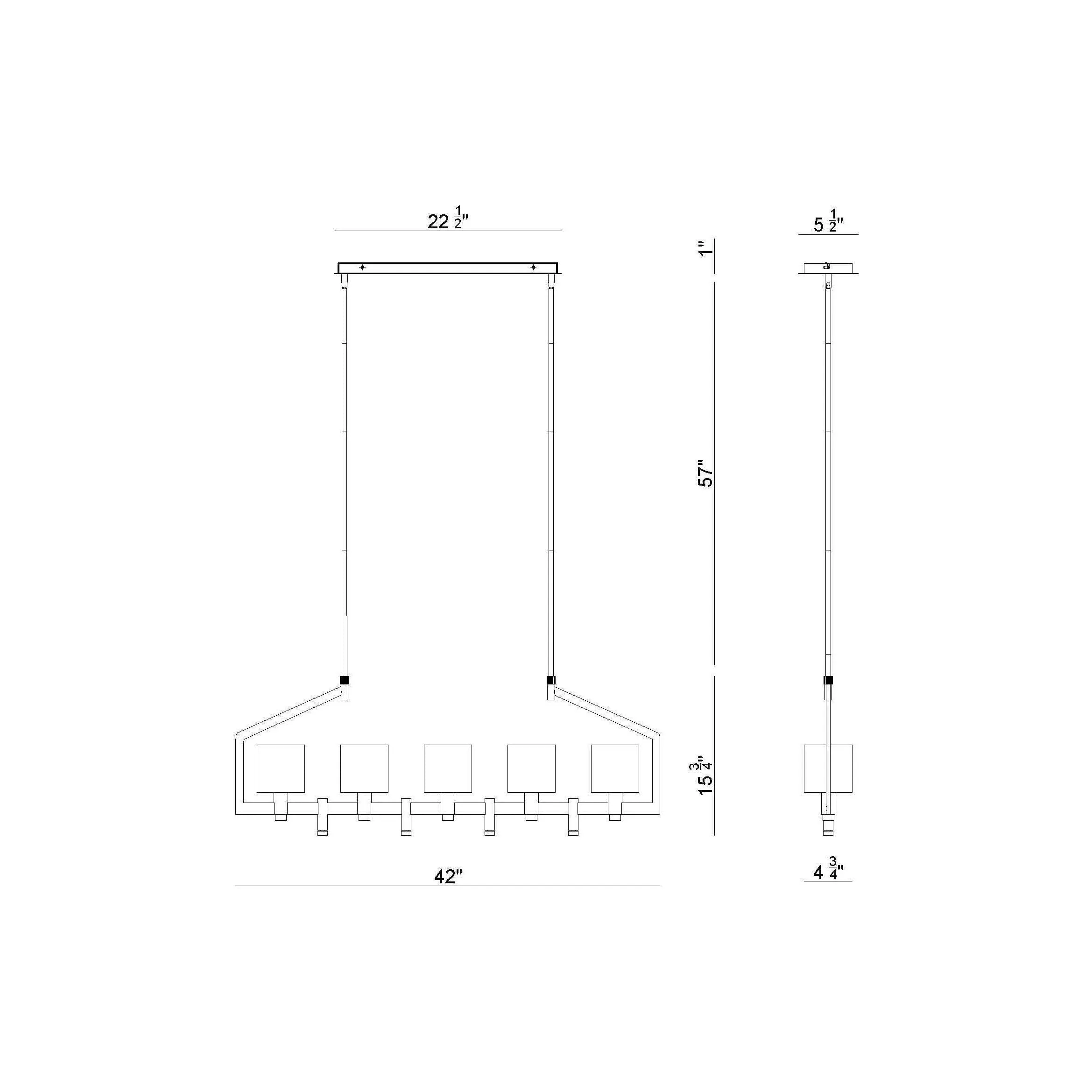 Decato 5-Light Chandelier Home_Wall Sconces By Eurofase