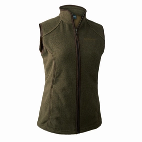 Deerhunter Lady Josephine Fleece Waistcoat Graphite Green Melange Save Today Only