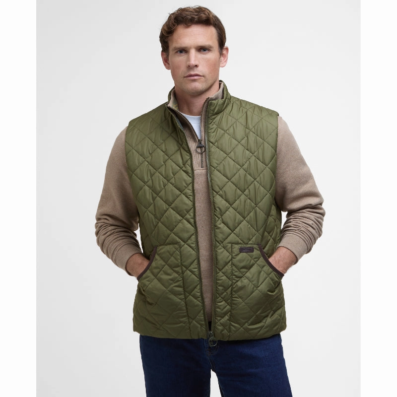 Surprise Discount Today MustHave Items Barbour Chesterwood Mens Gilet - Dark Moss/Classic