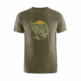 Last Chance Offer Fjallraven Arctic Fox T-Shirt Dark Olive