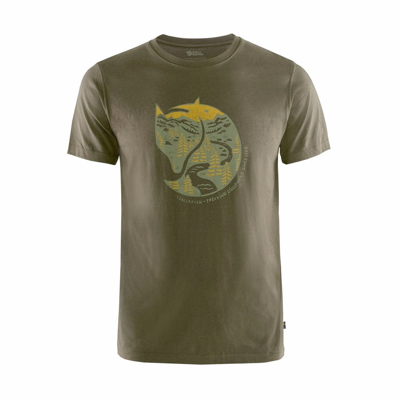 Fjallraven Arctic Fox T-Shirt Dark Olive Special Offer Inside
